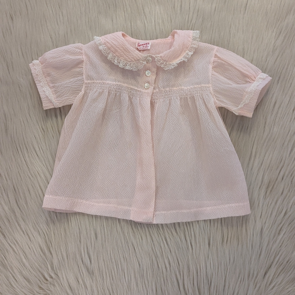 Vintage Twinkies pale print slightly sheer overcoat size 3 Months